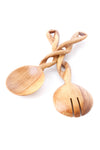 Twisted Olive Wood Salad Server Set Default Title