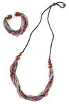 Potpourri Multi-Strand Zulugrass & Acacia Wood Bracelet Default Title