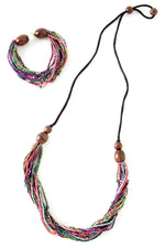 Potpourri Multi-Strand Zulugrass & Acacia Wood Bracelet Default Title
