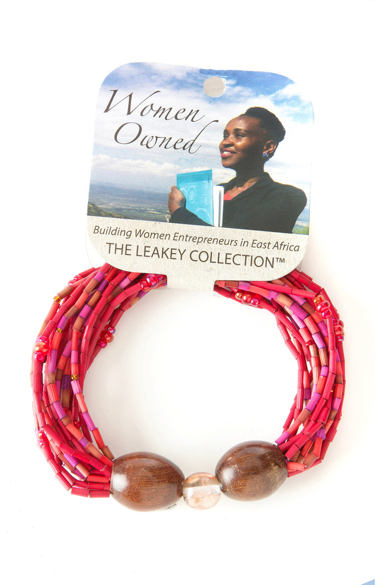 <i>Women Owned</i> Multi-Strand Zulugrass & Acacia Wood Cause Bracelet Default Title