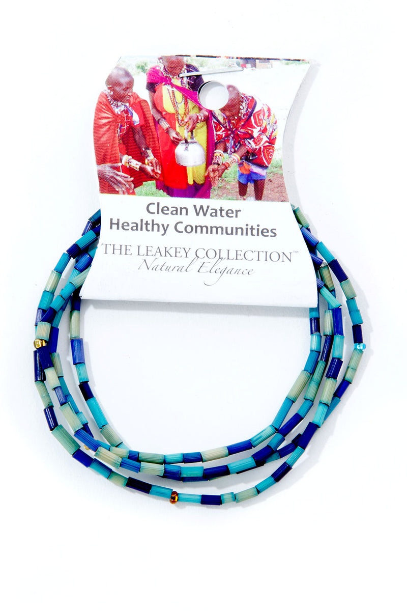 The Leakey Collection Set of 5 <i>Beads for Clean Water</i> Zulugrass Strands