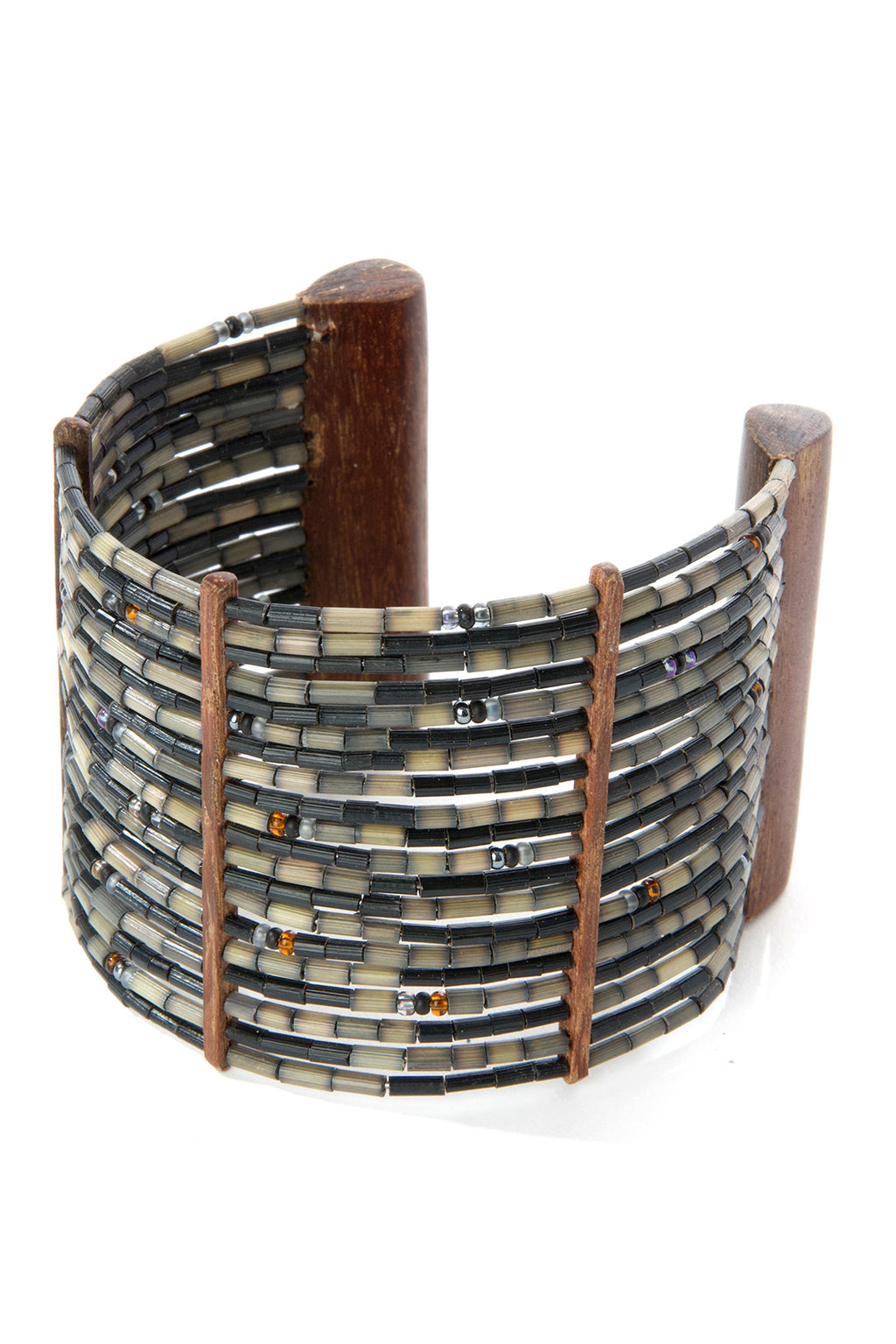 Great Migration Zulugrass & Acacia Wood Cuff Bracelet Default Title