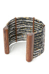 Great Migration Zulugrass & Acacia Wood Cuff Bracelet Default Title