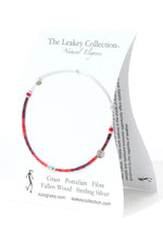 Crimson Shuka Zulugrass Silver Sliding Bracelet