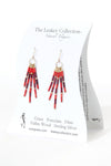 Crimson Shuka Zulugrass Fringe Earrings Default Title