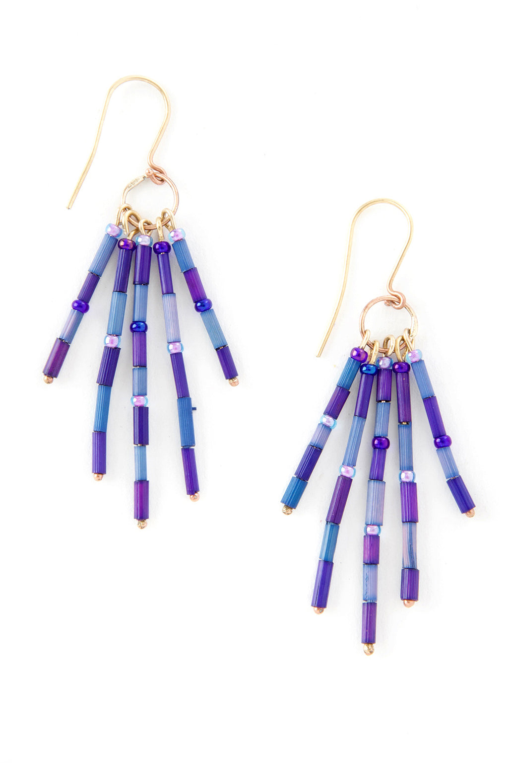 Jacaranda Blooms Zulugrass Fringe Earrings Default Title