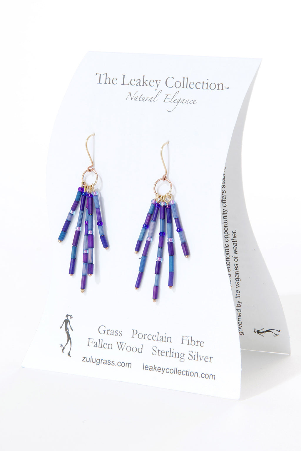 Jacaranda Blooms Zulugrass Fringe Earrings Default Title