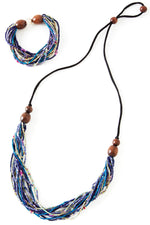 Watamu Multi-Strand Zulugrass & Acacia Wood Necklace Default Title