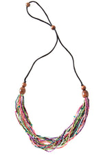 Potpourri Multi-Strand Zulugrass & Acacia Wood Necklace Default Title