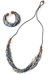 Sky Multi-Strand Zulugrass & Acacia Wood Necklace Default Title