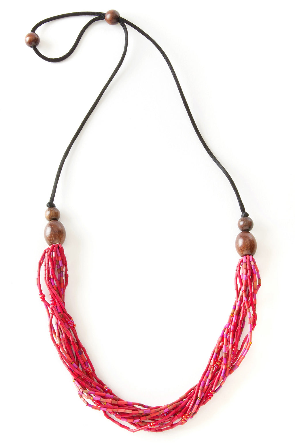 <i>Women Owned</i> Multi-Strand Zulugrass & Acacia Wood Cause Necklace Default Title