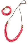 <i>Women Owned</i> Multi-Strand Zulugrass & Acacia Wood Cause Necklace Default Title