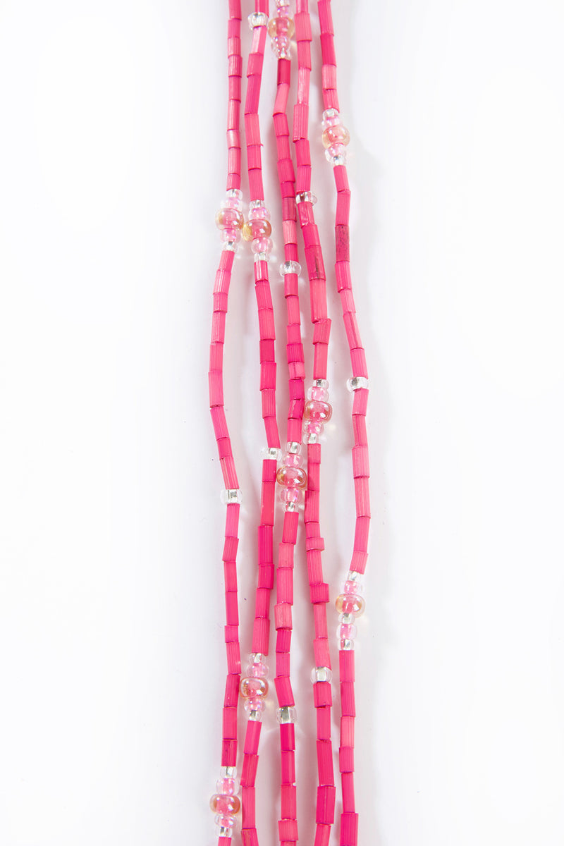 Set/5 Hot Pink 26" Zulugrass Single Strands from The Leakey Collection Default Title