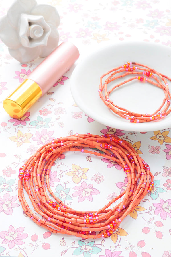 Set/5 Orange 26" Zulugrass Single Strands from The Leakey Collection Default Title