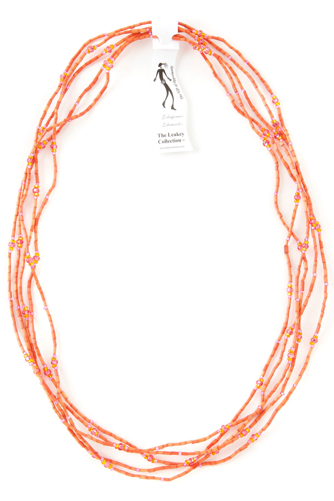 Set/5 Orange 26" Zulugrass Single Strands from The Leakey Collection Default Title
