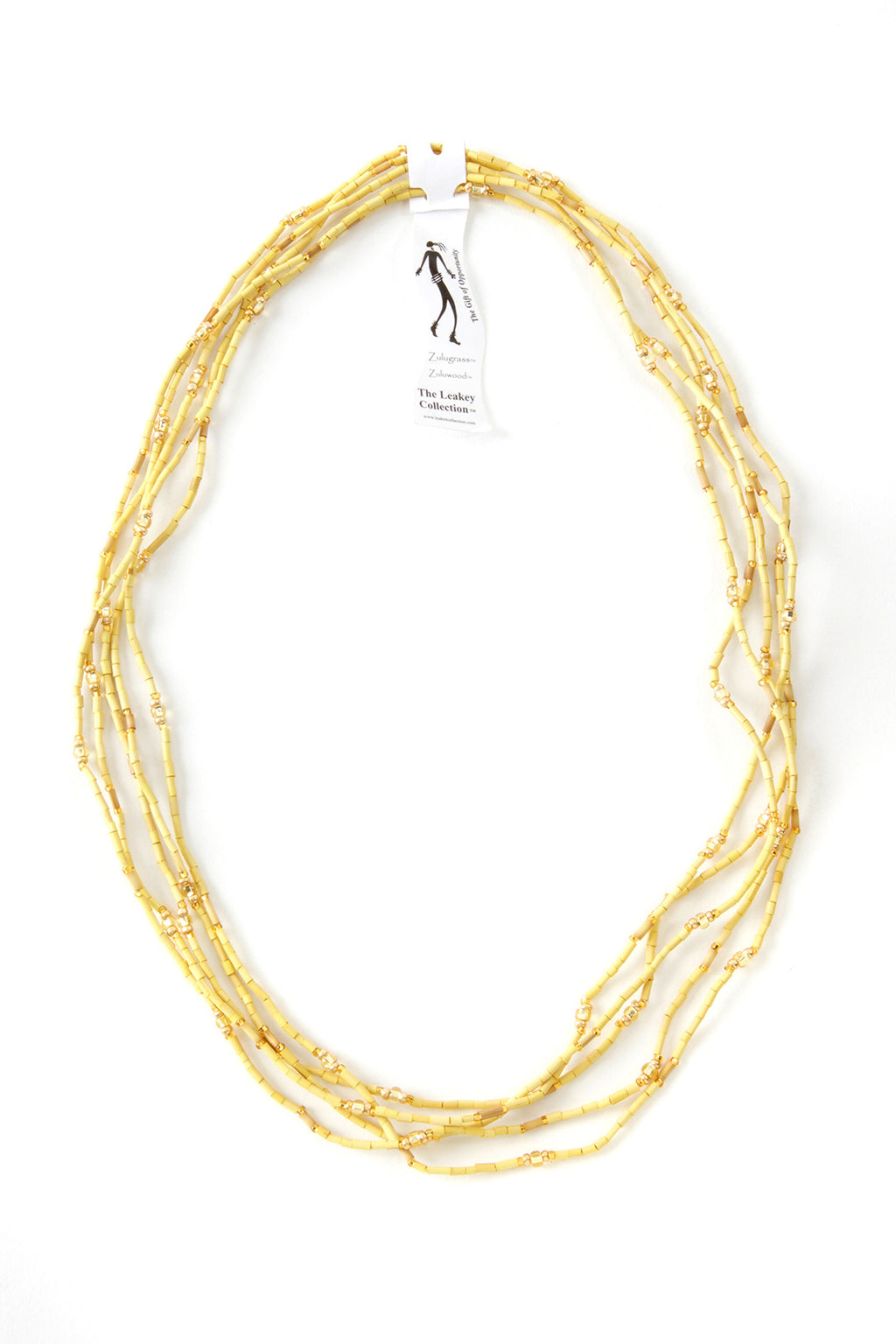 Set/5 Yellow 26" Zulugrass Single Strands from The Leakey Collection Default Title