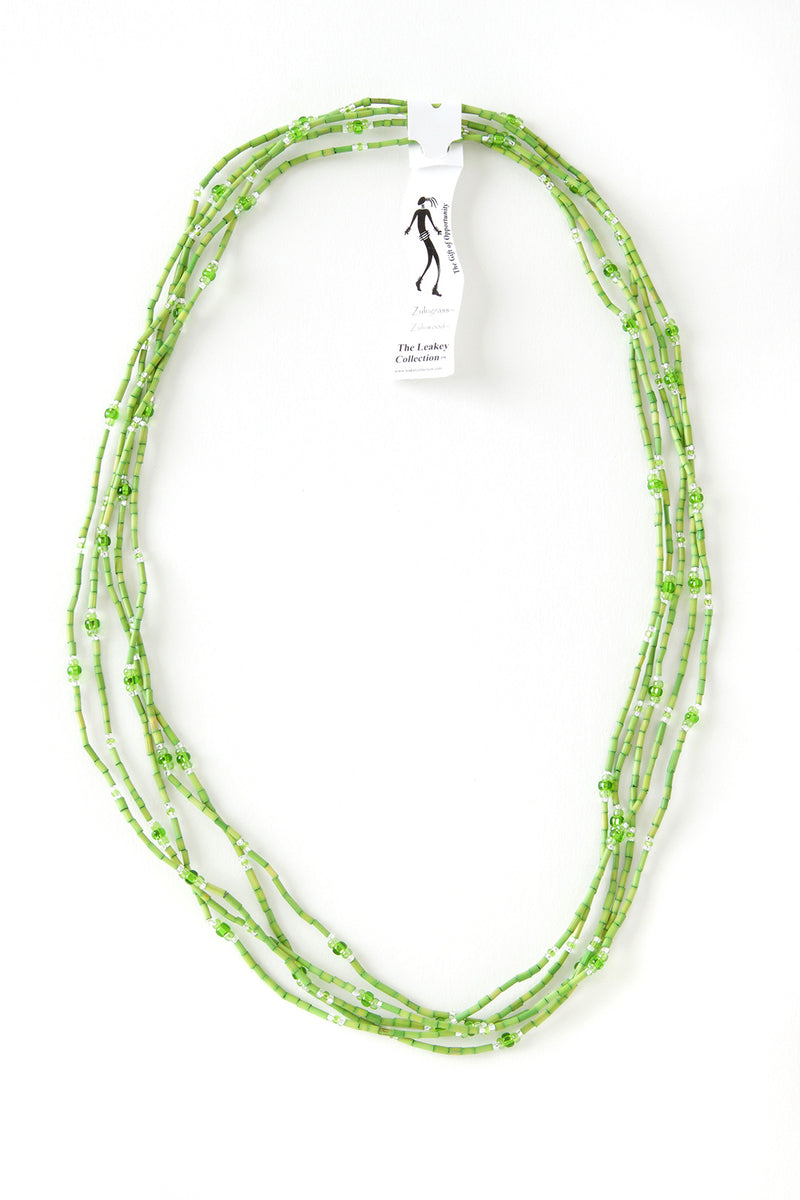 Set/5 Lime 26" Zulugrass Single Strands from The Leakey Collection Default Title