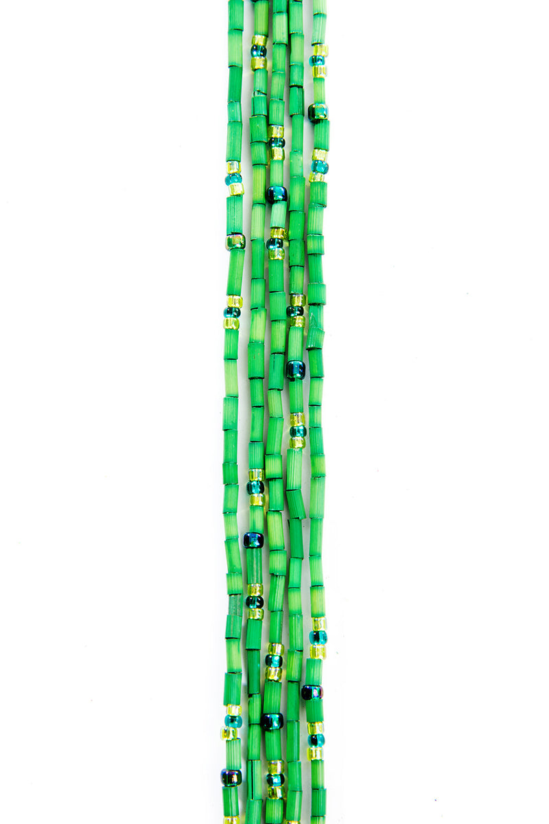 Set/5 Green 26" Zulugrass Single Strands from The Leakey Collection Default Title