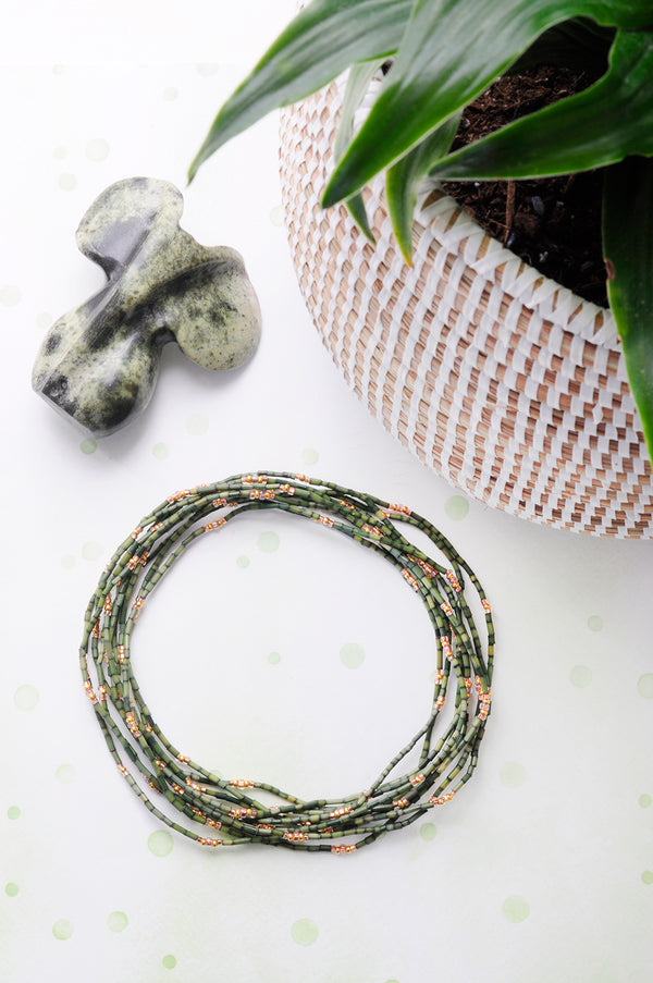 Set/5 Forest Green 26" Zulugrass Single Strands from The Leakey Collection Default Title