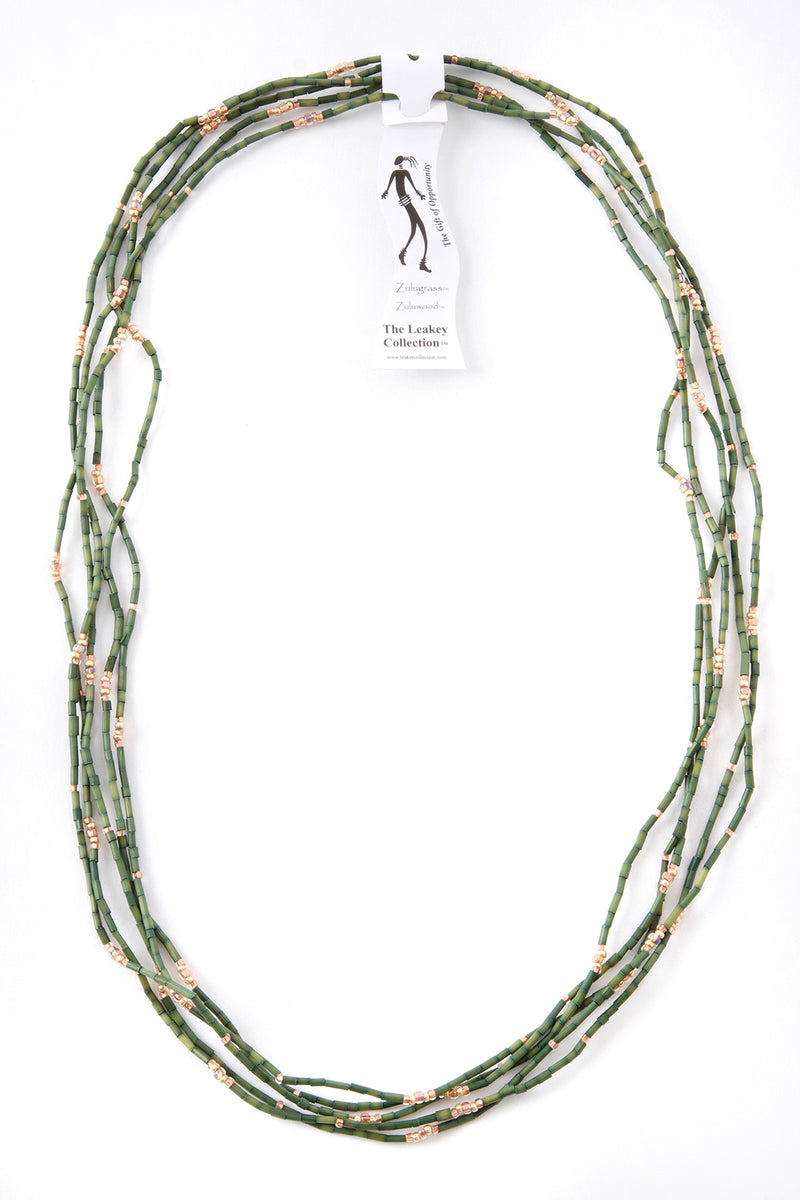 Set/5 Forest Green 26" Zulugrass Single Strands from The Leakey Collection Default Title