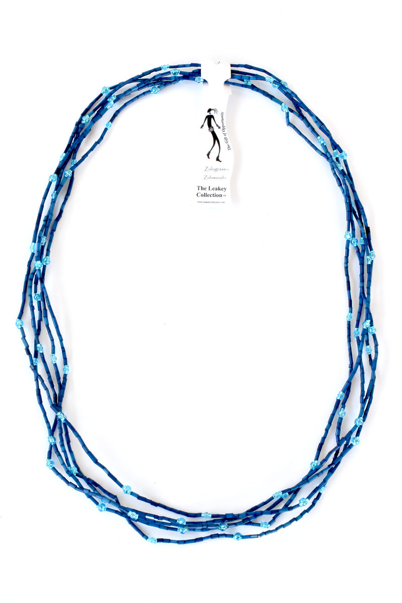 Set/5 Cerulean Blue 26" Zulugrass Single Strands from The Leakey Collection‚Äö√ë¬¢ Default Title