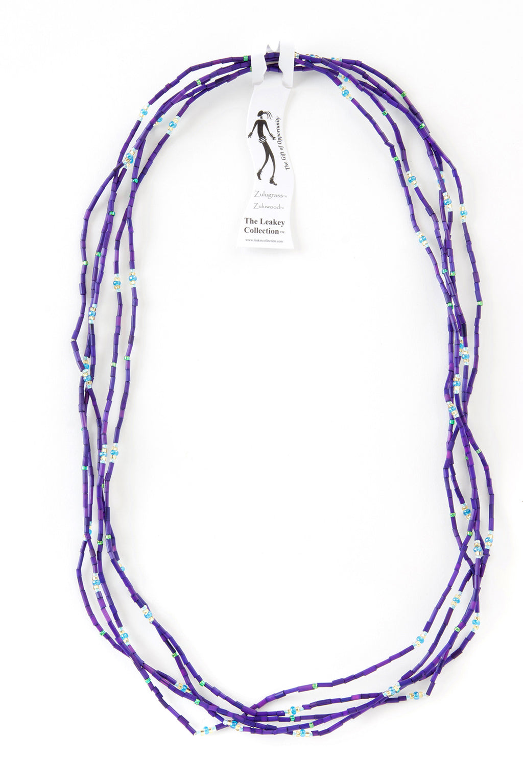 Set/5 Dark Purple 26" Zulugrass Single Strands from The Leakey Collection Default Title