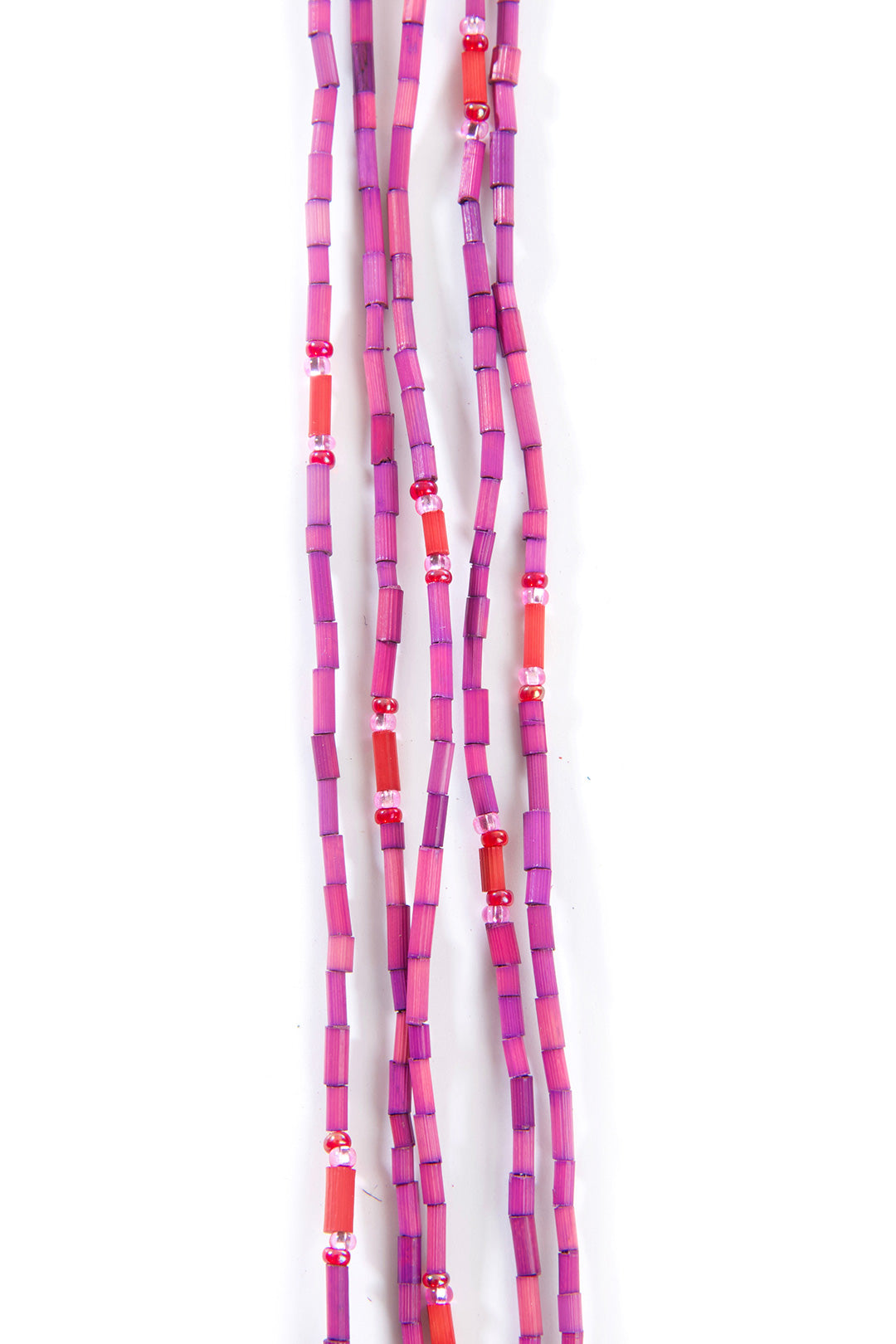 Set/5 Bright Fuchsia 26" Zulugrass Single Strands from The Leakey Collection Default Title