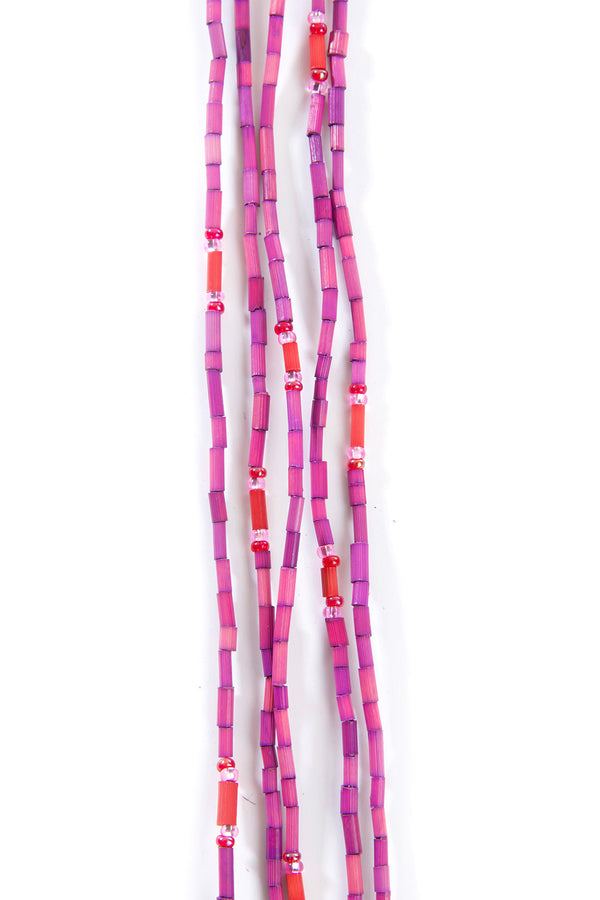Set/5 Bright Fuchsia 26" Zulugrass Single Strands from The Leakey Collection Default Title