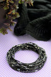 Set/5 Black 26" Zulugrass Single Strands from The Leakey Collection