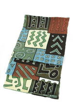 African Blue and Green Bogolan Festival Throw Blanket Default Title