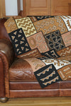 African Earth Tone Bogolan Festival Throw Blanket Default Title