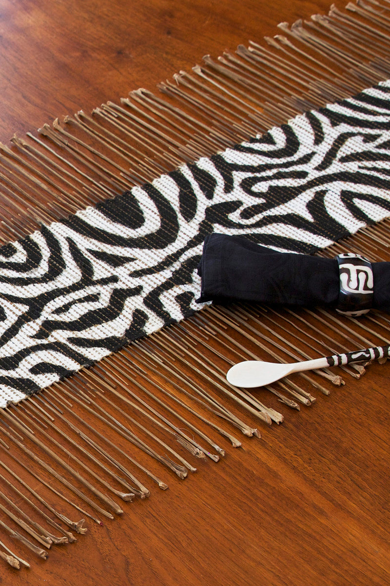 Zebra Print Twig Table Runner Default Title