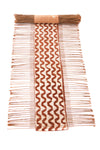 Brown and White Waves Twig Runner