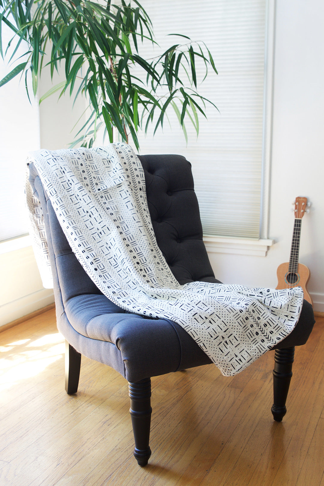 Queen's Cloth Mudcloth Throw Blanket from Mali Default Title