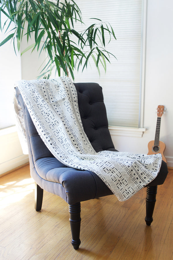 Queen's Cloth Mudcloth Throw Blanket from Mali Default Title