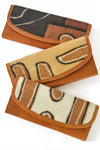 Brown Mudcloth & Leather Women's Wallet