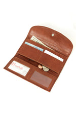 Brown Mudcloth & Leather Women's Wallet