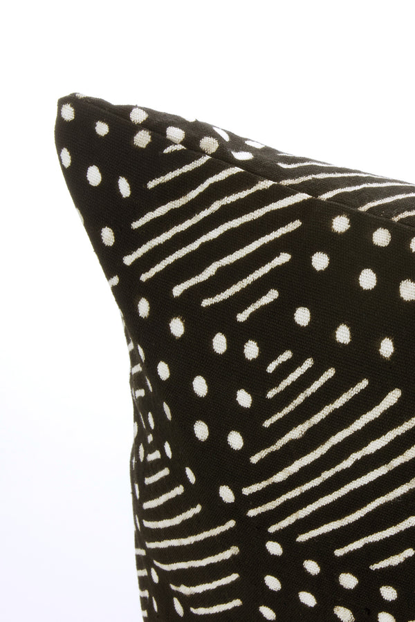 Malian Weaver's Spindle Mudcloth Pillow Cover