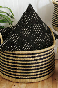Malian Weaver's Spindle Mudcloth Pillow Cover
