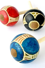 Assorted Handmade Etched Calabash Gourd Maracas