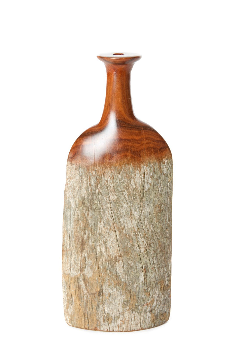 8" Mozambican Sandalwood Bottle Sculpture