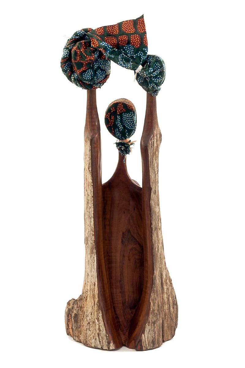 Mozambican Sandalwood Four Sisters Sculpture