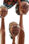 Mozambican Sandalwood Four Sisters Sculpture