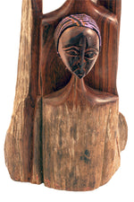 Mozambican Sandalwood Four Sisters Sculpture