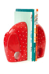 Red Polka Dot Soapstone Elephant Bookends Default Title