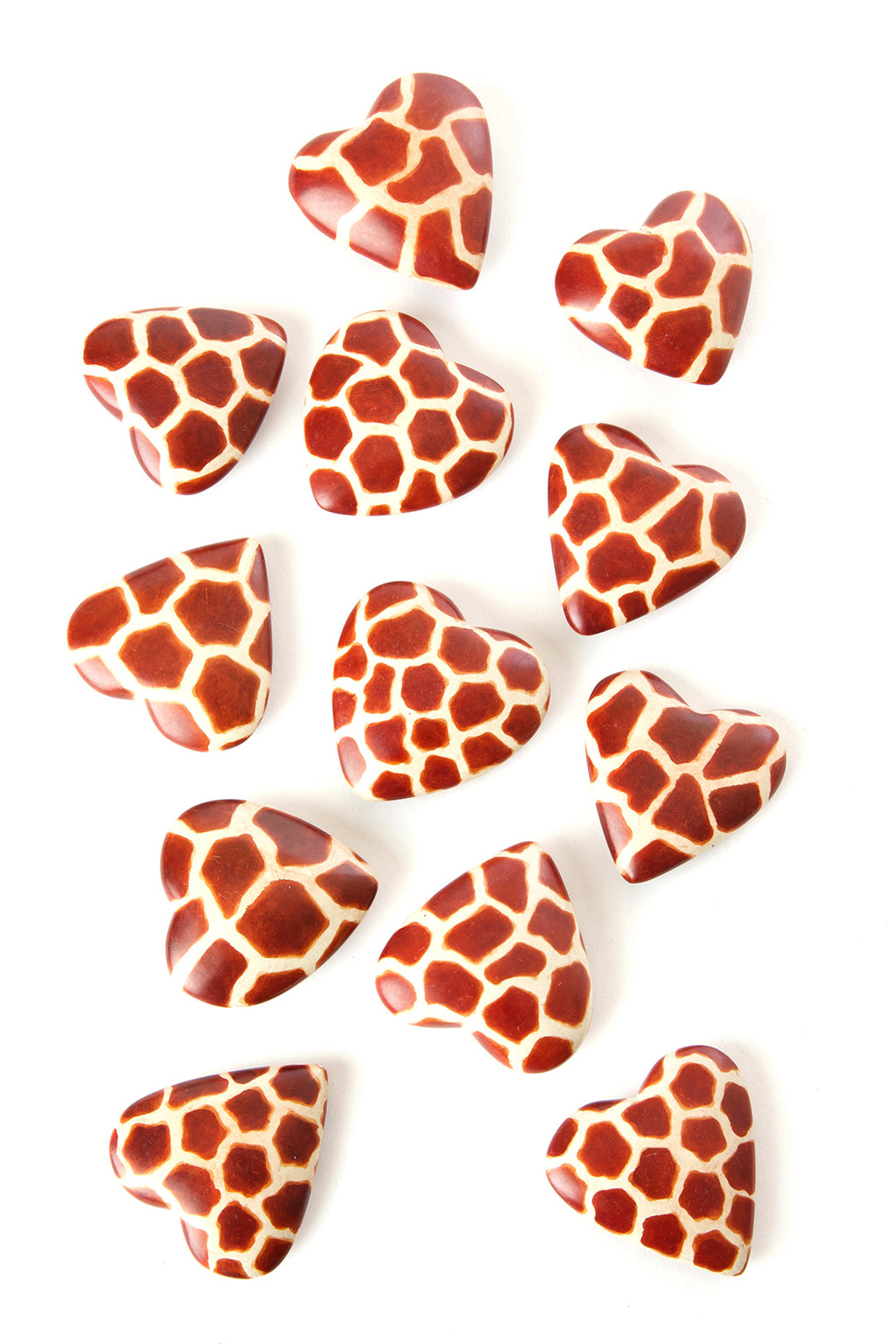 Dozen Giraffe Print Soapstone Heart Keepsakes Default Title