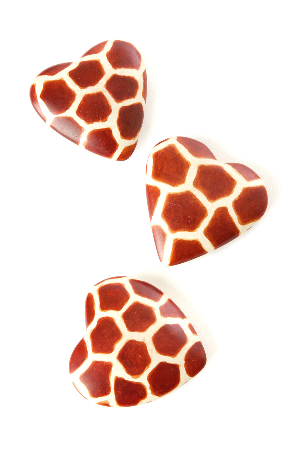 Dozen Giraffe Print Soapstone Heart Keepsakes Default Title