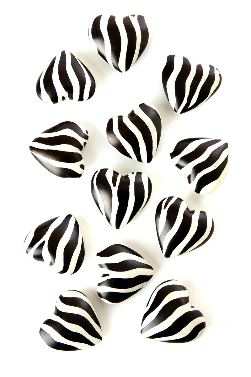 Dozen Zebra Print Soapstone Heart Keepsakes Default Title