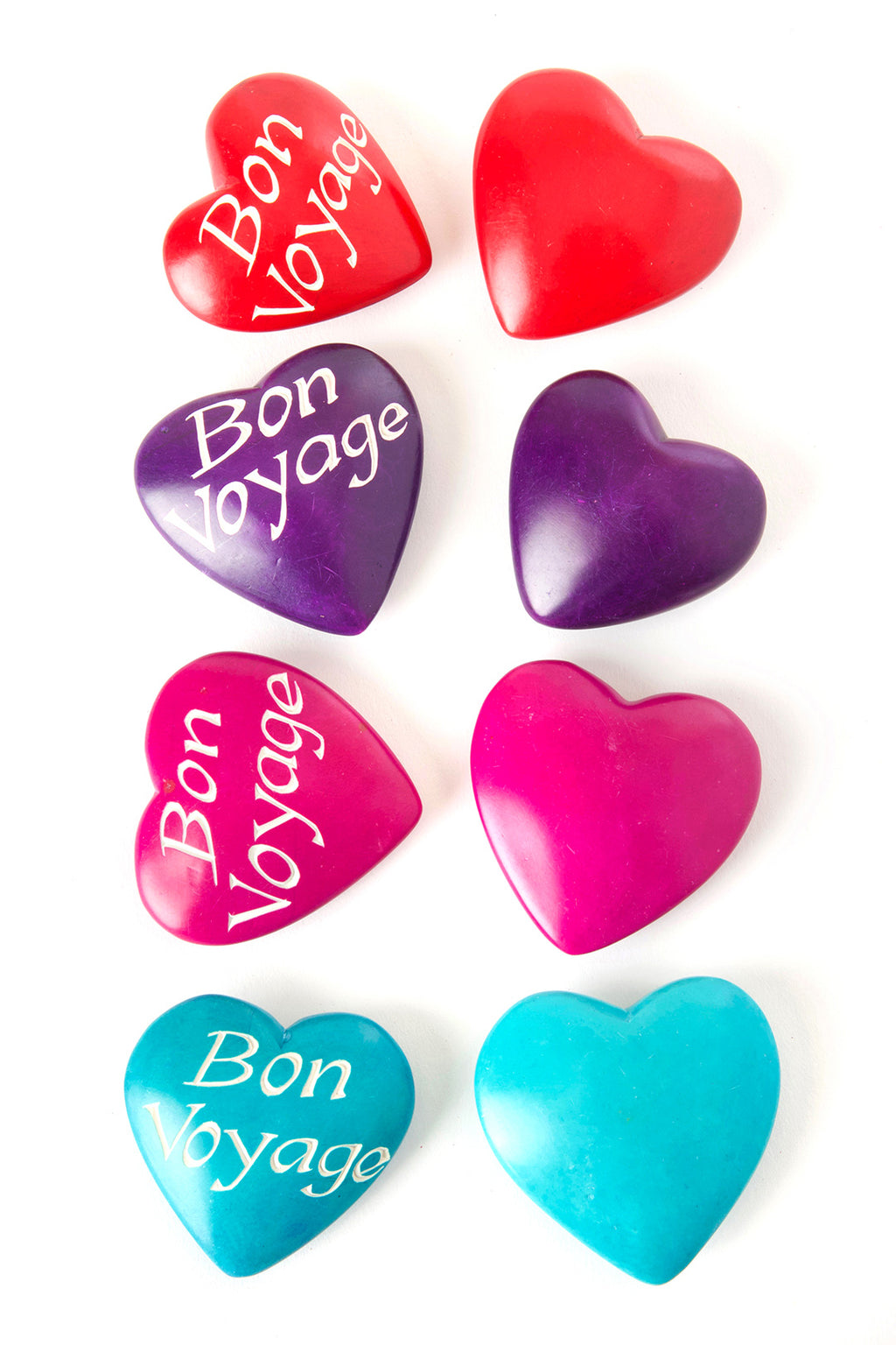 Dozen <i>Bon Voyage</i> Soapstone Heart Keepsakes Default Title