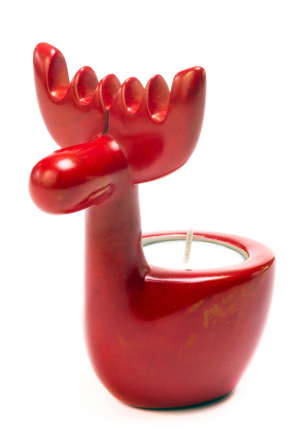 Kenyan Red Reindeer Tealight Candle Holder Default Title